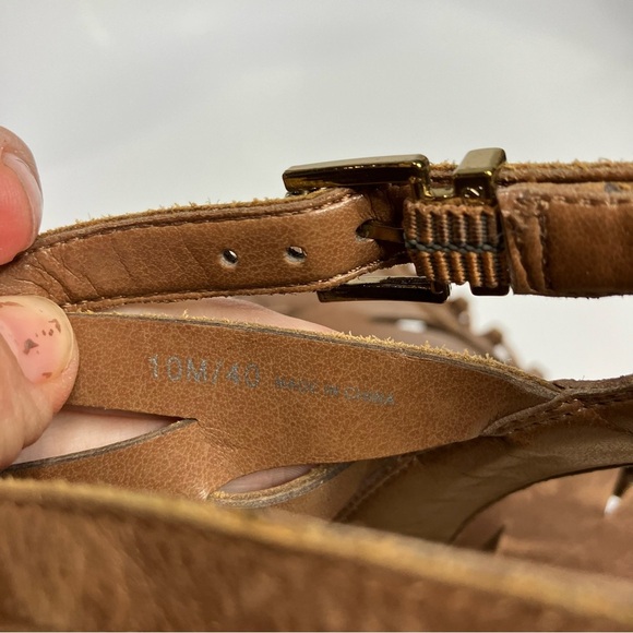 Vince Camuto‎ Elettra peep toe cone heels brown leather women’s size 10 - Picture 10 of 10